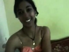 Skinny Indian Girl Getting Naked At Home