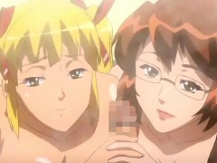 Busty Anime Lesbians Rubbing