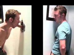 Teen gay mouth fucks straight dick on gloryhole