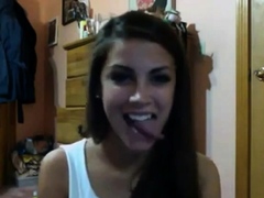 Hot Girl with Amazing Tongue Talent