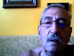 Grandpa Stroke On Webcam