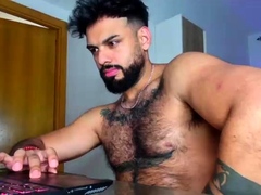 Solo masturbation and gay climax