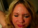 Gorgeous Blonde Amateur Cherry Mini Facial Cumpilation