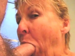 Granny sucking dick.