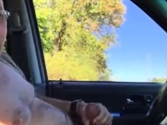 Daddy in the car play and cum