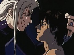 White Hair Hentai Guy Touching Innocent Guy