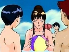 Bigboobs Hentai Gets Massage In The Beach